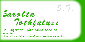 sarolta tothfalusi business card